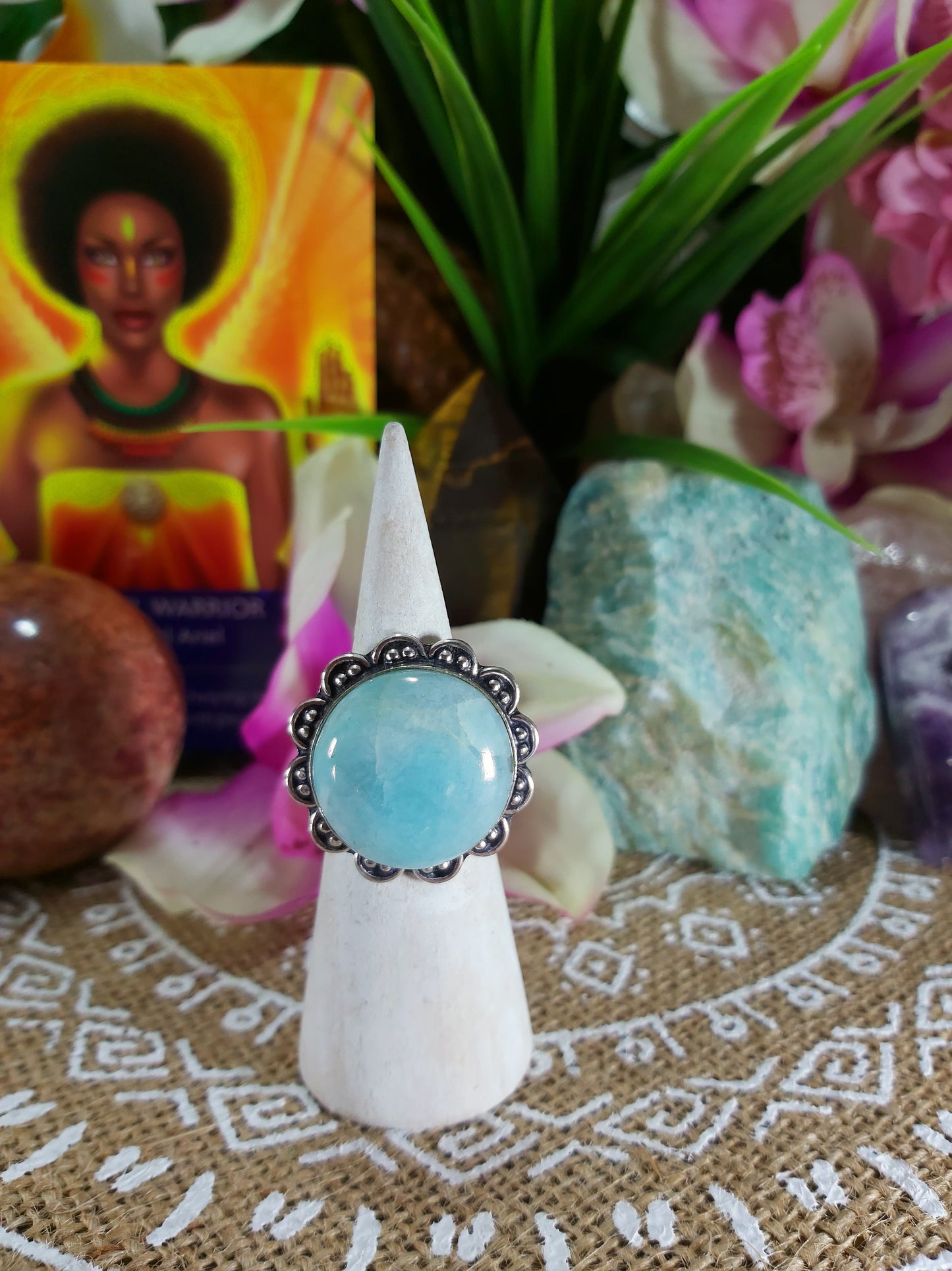 Peruvian Opal Tranquillity Ring Size US 7 (E258)