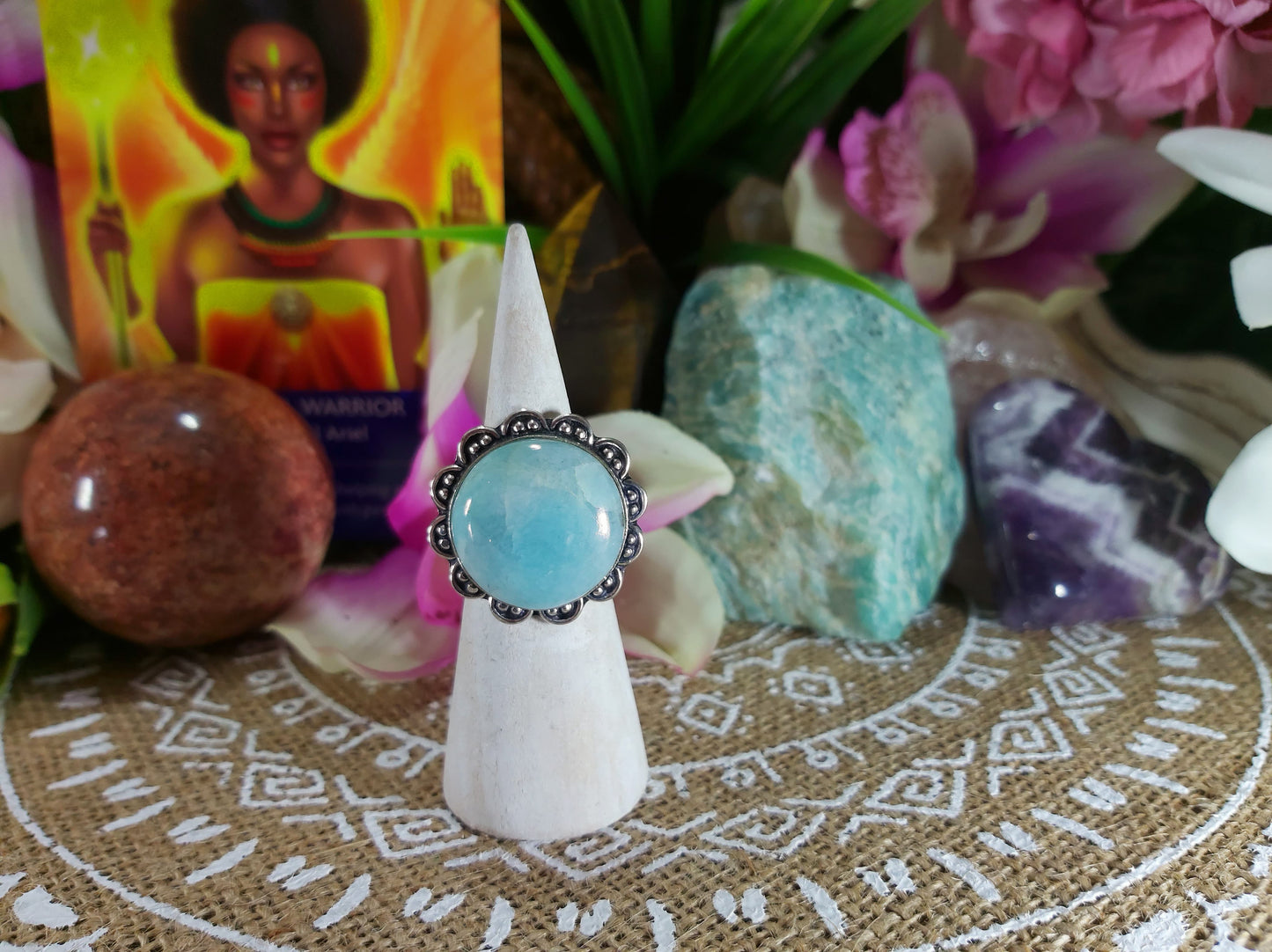 Peruvian Opal Tranquillity Ring Size US 7 (E258)