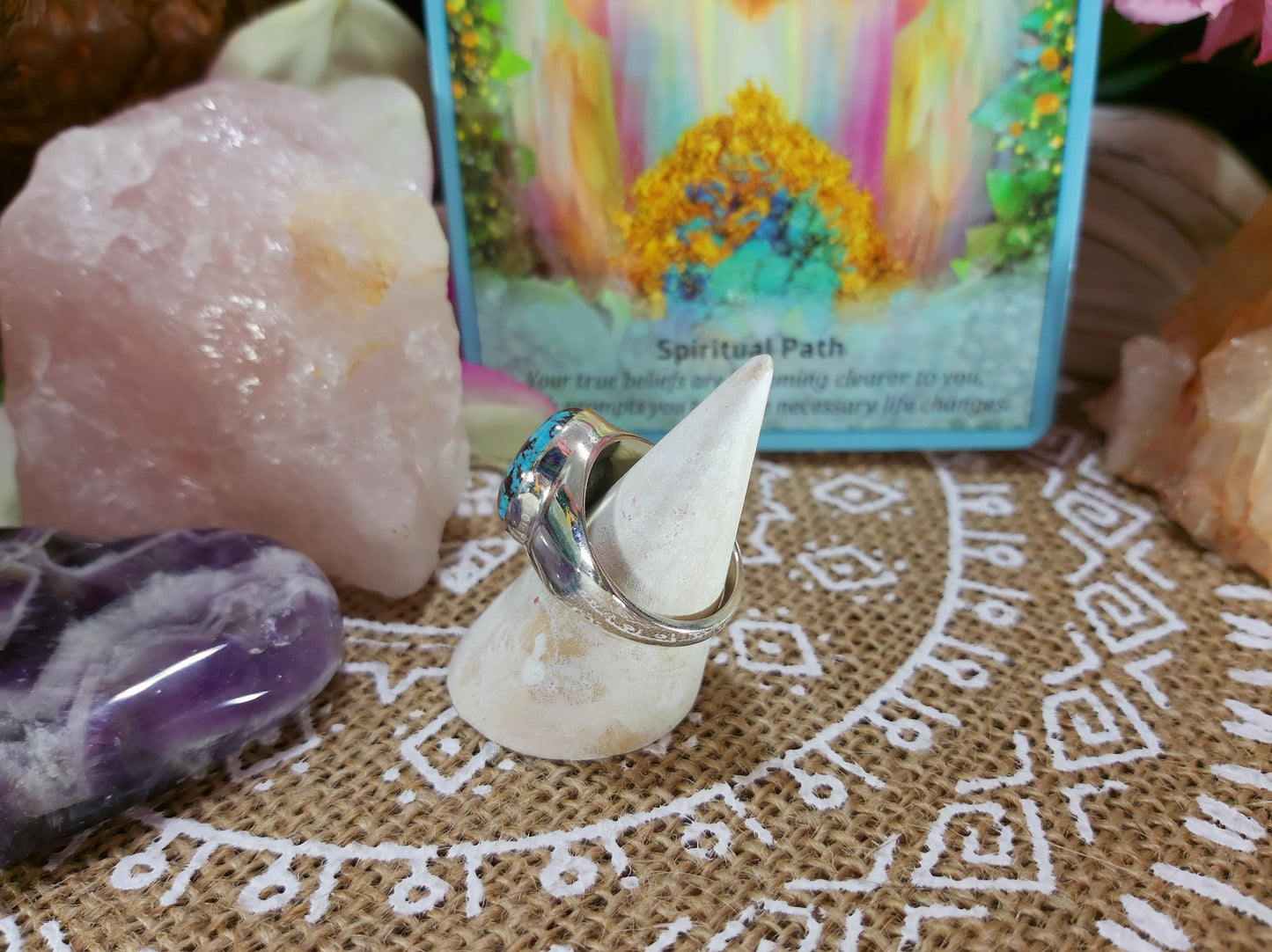 Turquoise Acceptance Ring Size US 8 (E315)