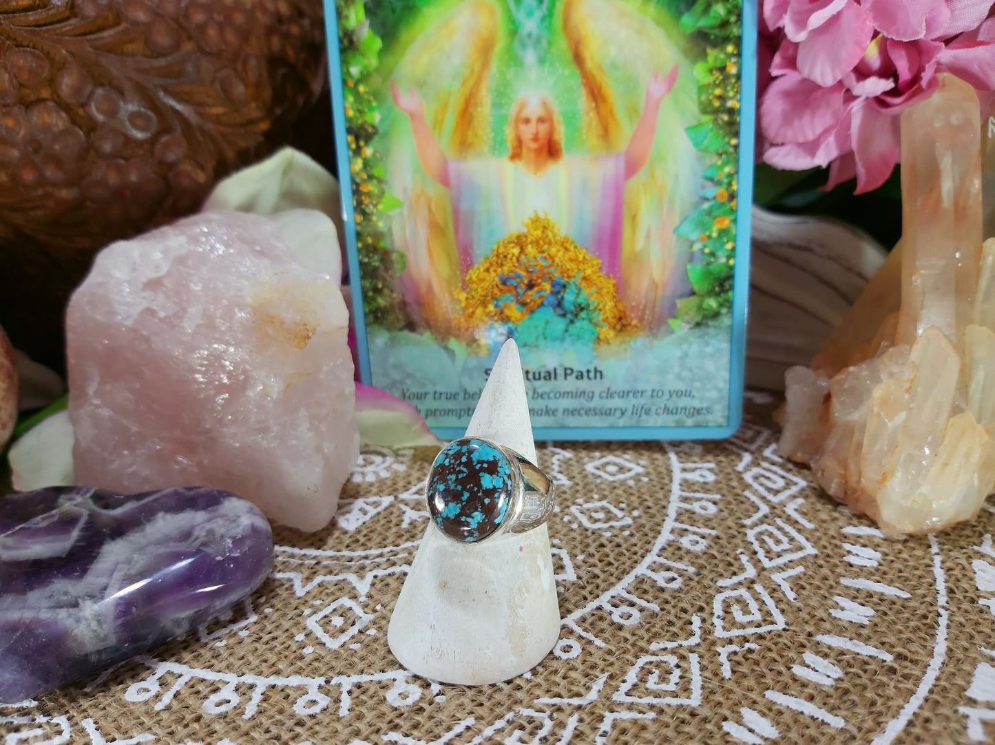 Turquoise Acceptance Ring Size US 8 (E315)