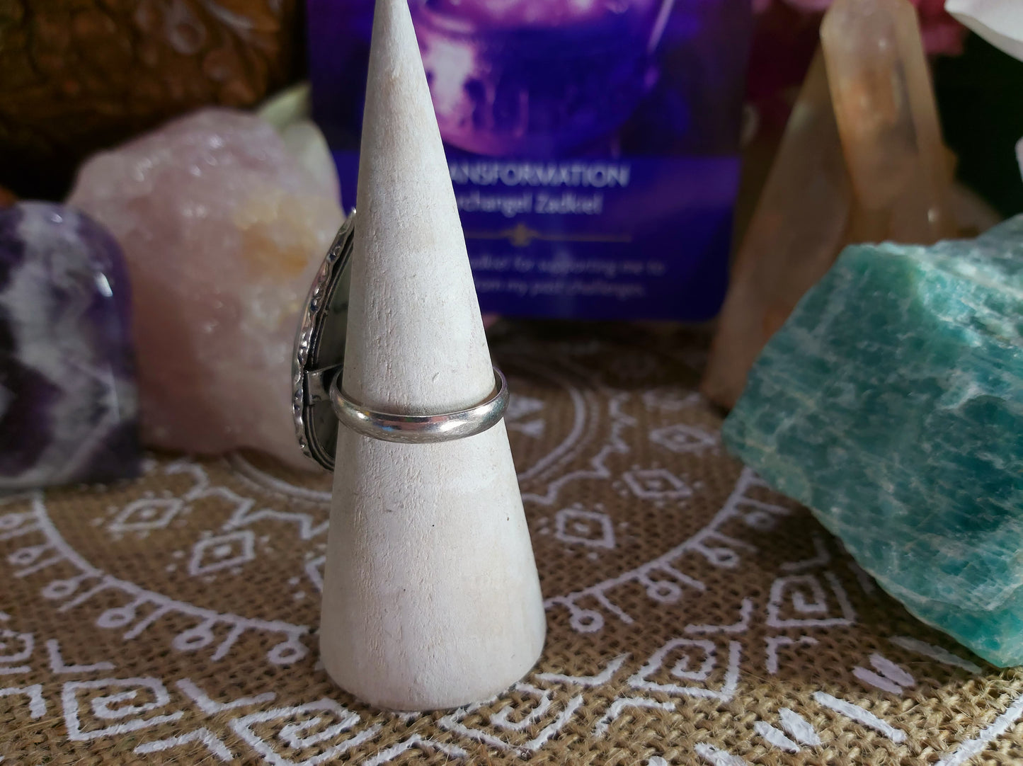 Agate Well Being & Balance Ring Size US 9 (E359)