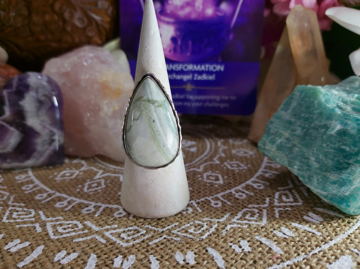 Agate Well Being & Balance Ring Size US 9 (E359)