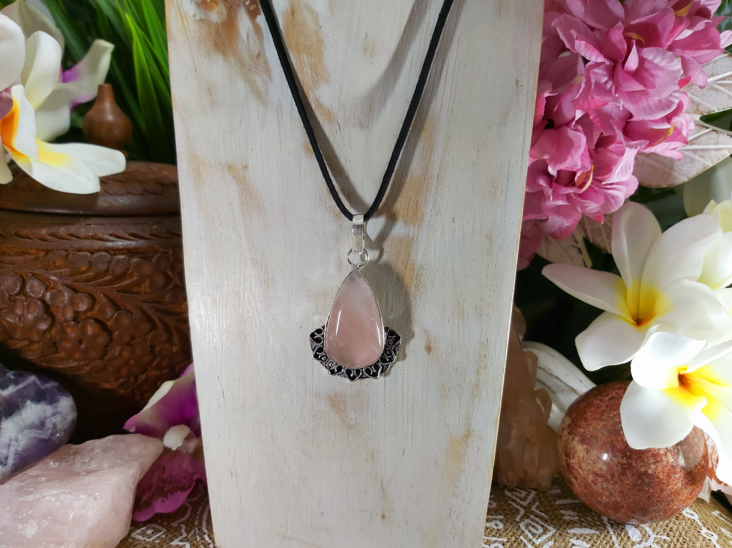 Rose Quartz True Love Pendant (E383)