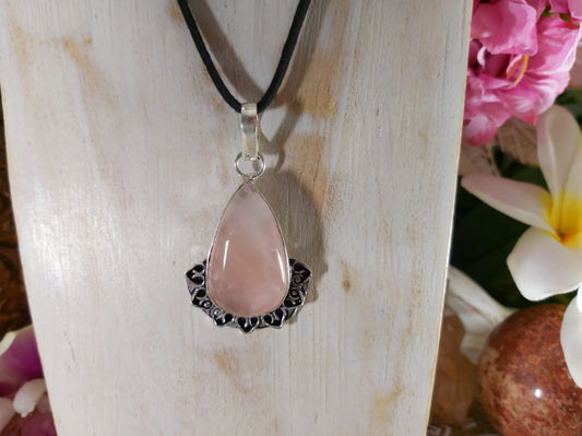 Rose Quartz True Love Pendant (E383)