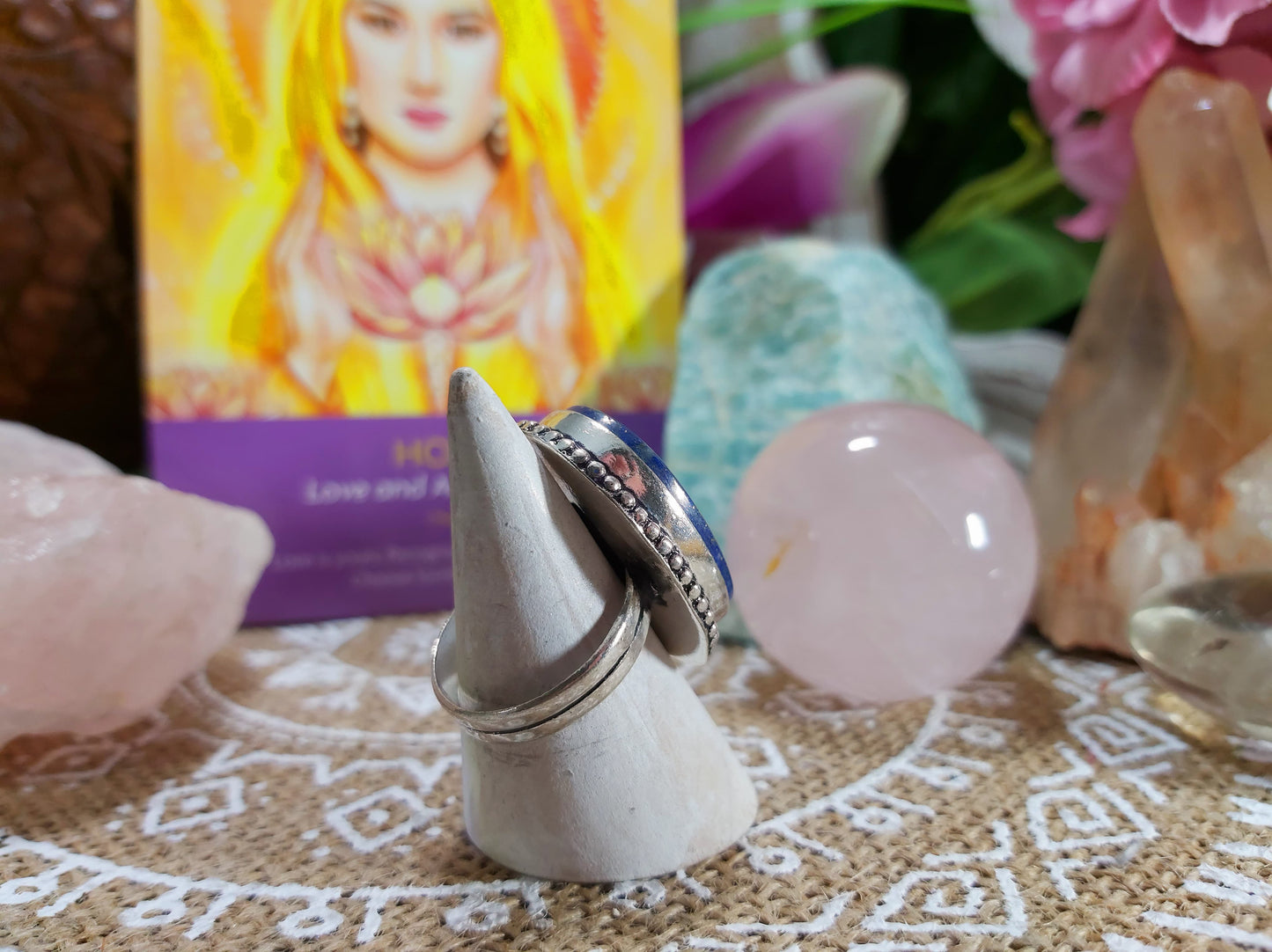 Lapis Lazuli Inner Vision Gemstone Ring Size US 8 (E481)