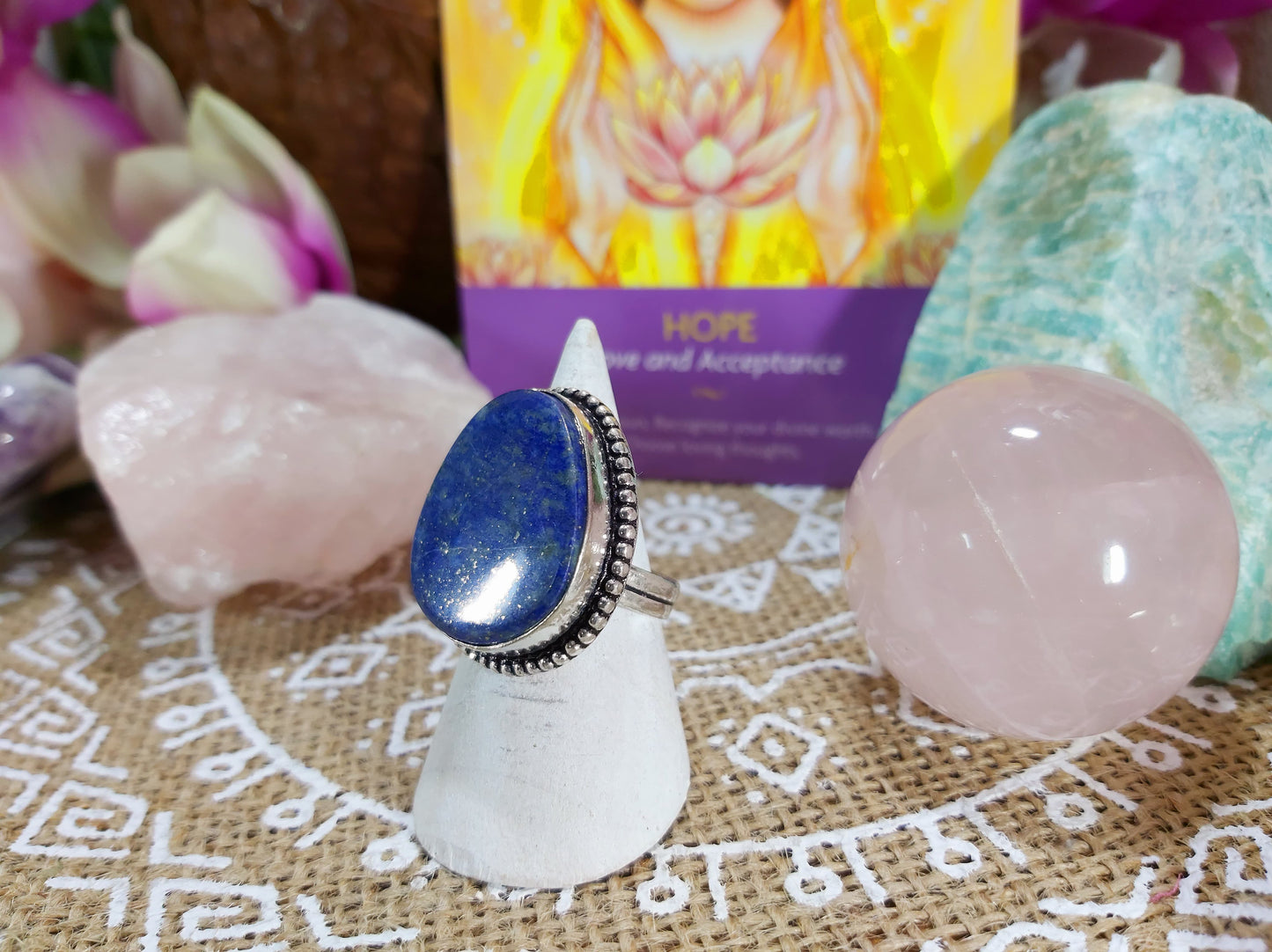 Lapis Lazuli Inner Vision Gemstone Ring Size US 8 (E481)