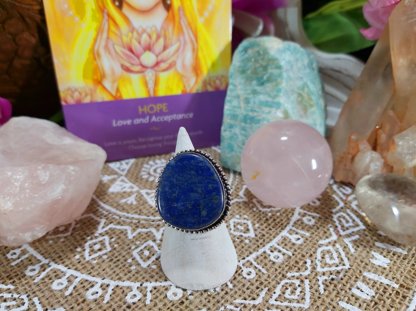 Lapis Lazuli Inner Vision Gemstone Ring Size US 8 (E481)