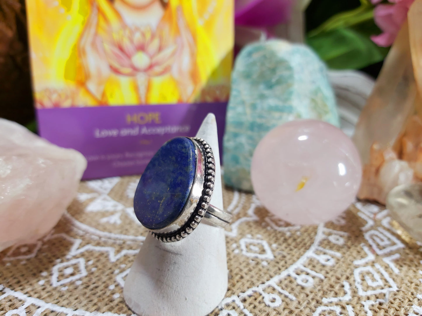 Lapis Lazuli Inner Vision Gemstone Ring Size US 8 (E481)