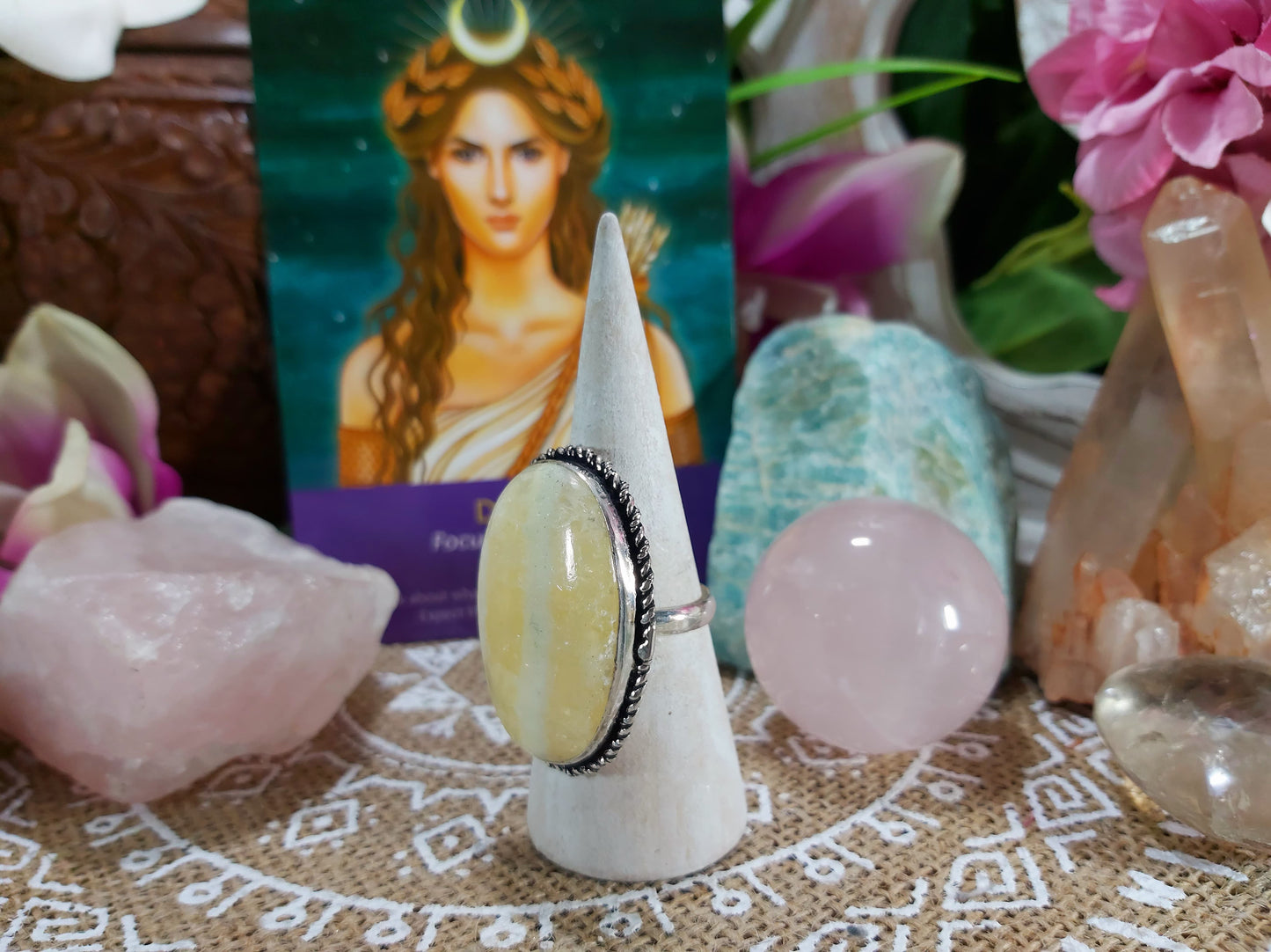 Agate Wellbeing Ring Size US 10.5 (E505)