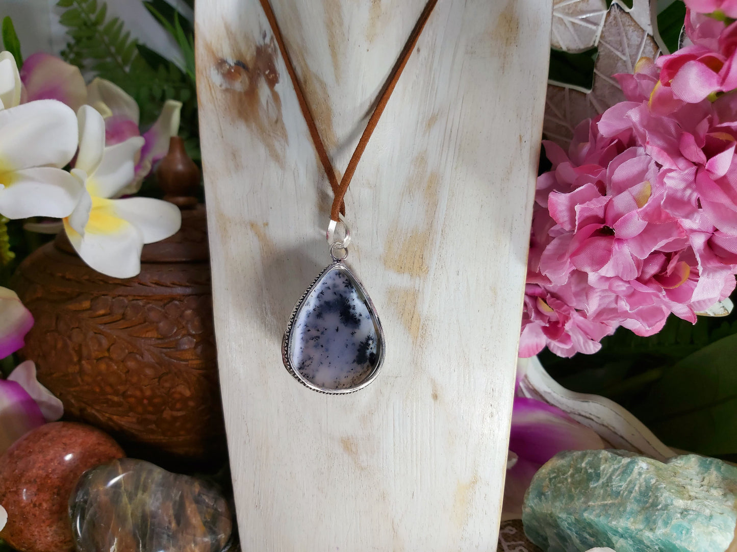 Dendritic Opal Hope to Life Pendant (E534)