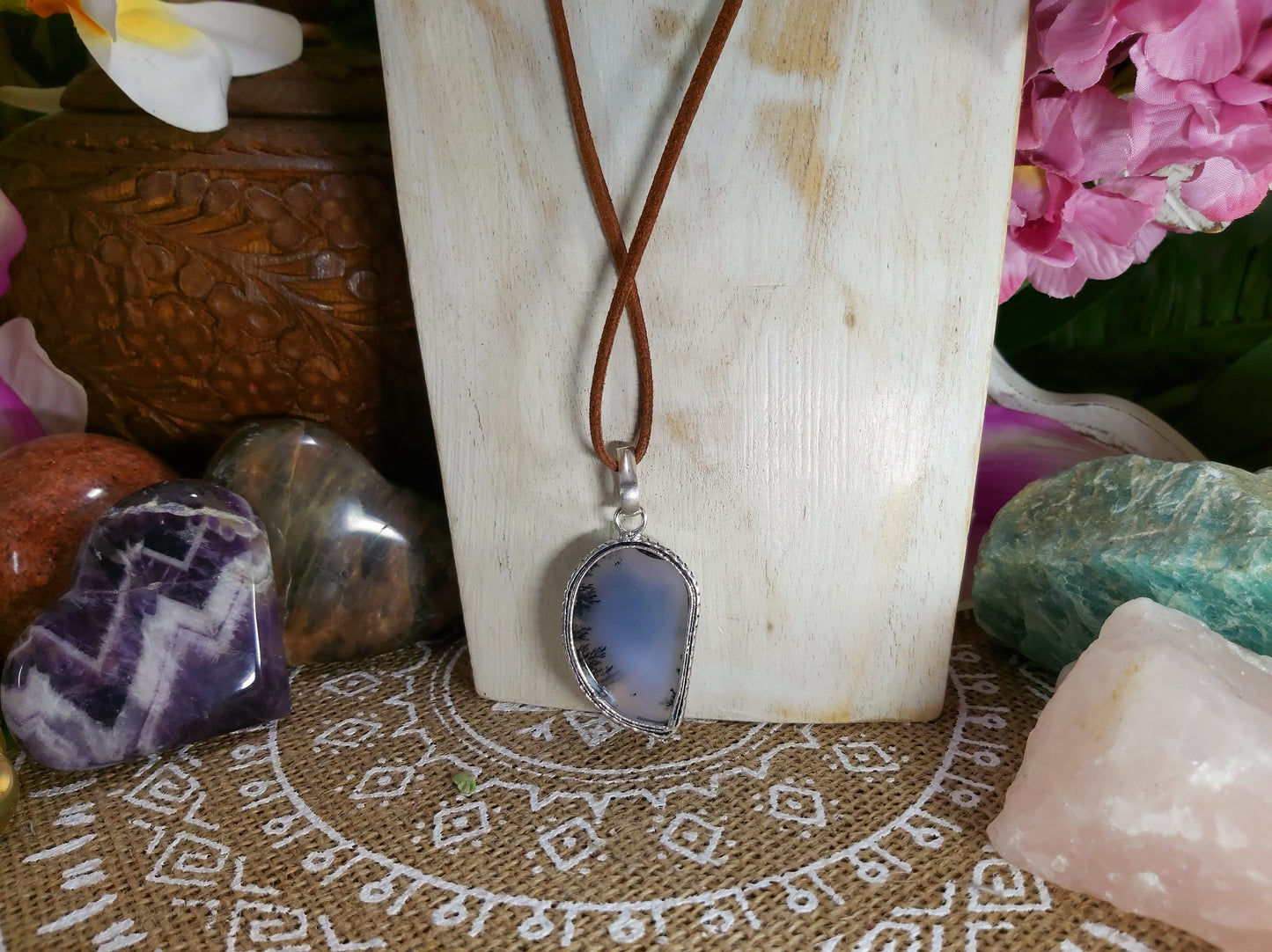 Dendritic Opal Hope to Life Pendant (E538)