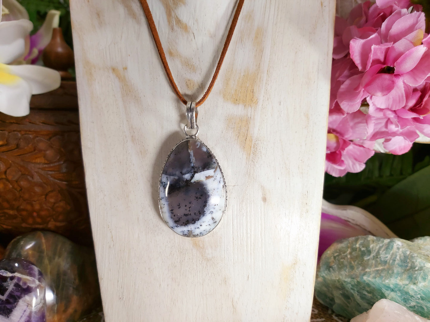 Dendritic Opal Hope to Life Pendant (E539)