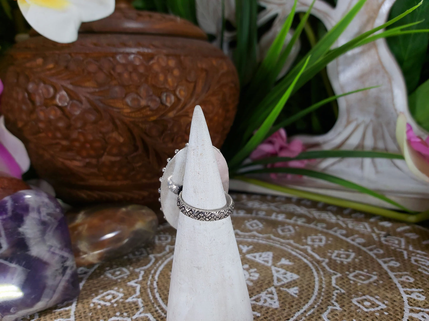 Labradorite Inner Spirit Gemstone Ring Size US 6.5 (E572)