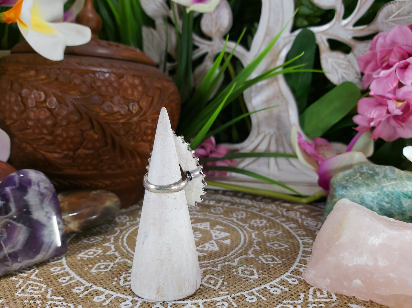 Labradorite Inner Spirit Gemstone Ring Size US 7 (E573)