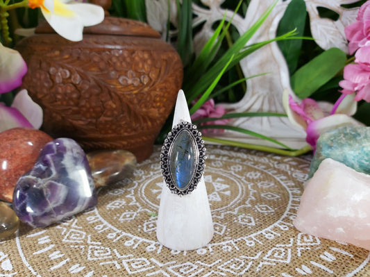 Labradorite Inner Spirit Gemstone Ring Size US 7 (E576)