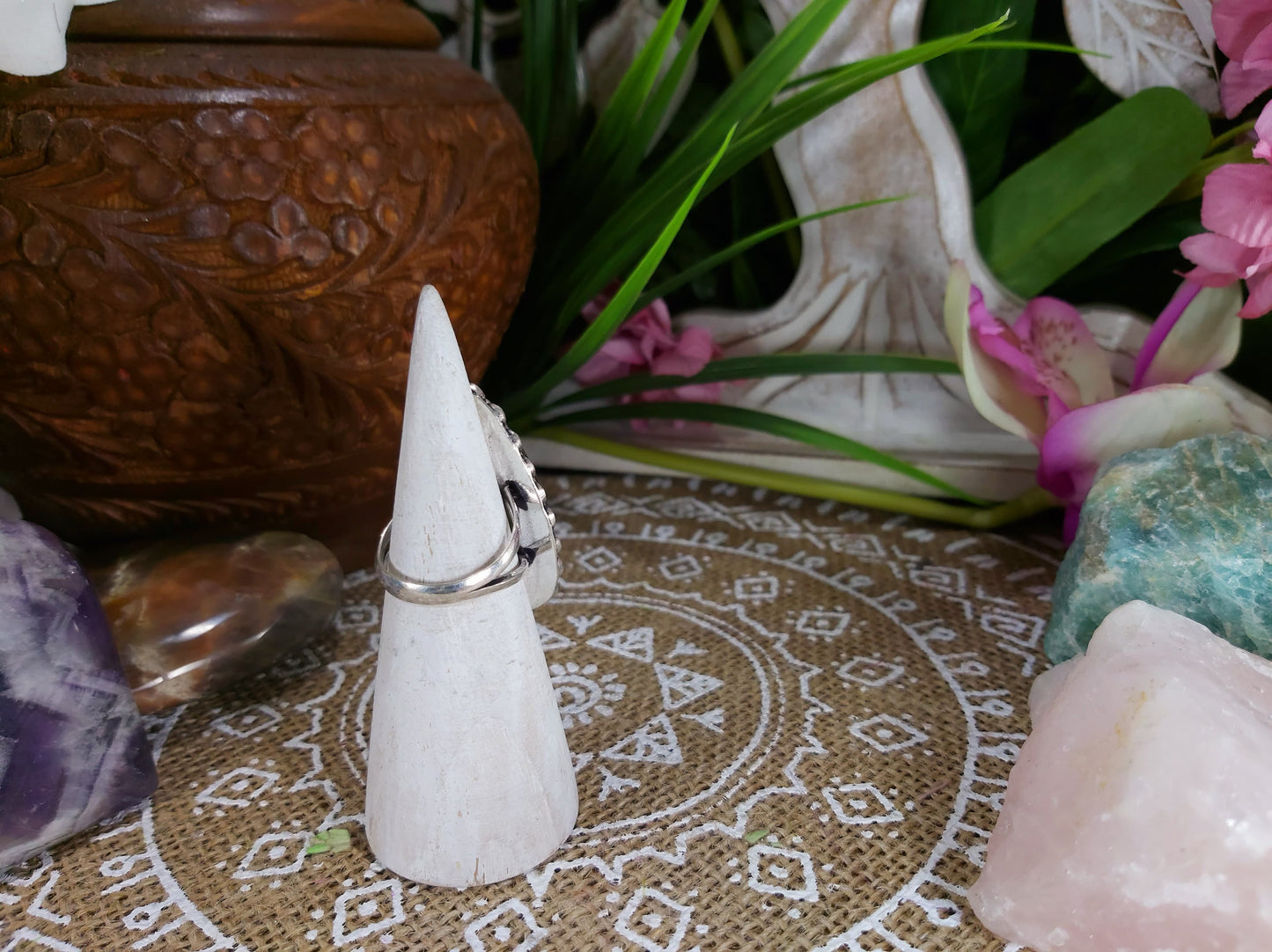 Labradorite Inner Spirit Gemstone Ring Size US 8 (E585)