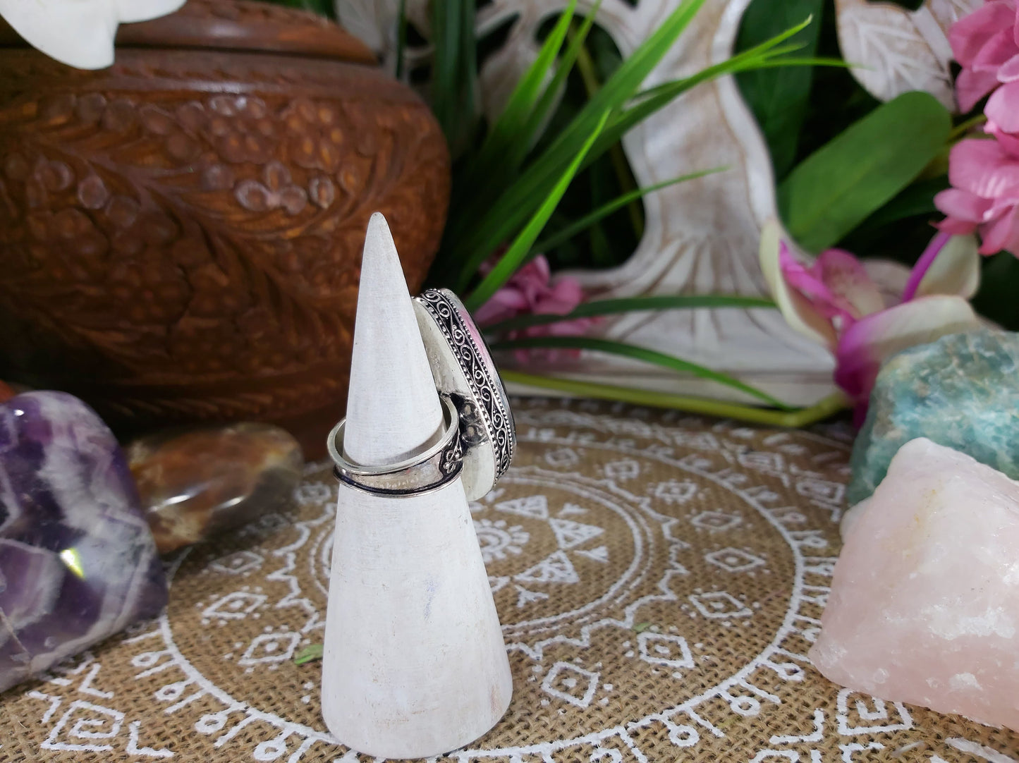 Labradorite Inner Spirit Gemstone Ring Size US 8 (E587)