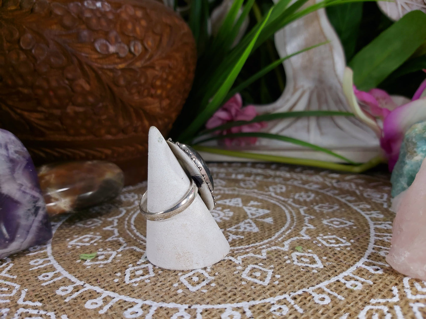 Labradorite Self Discovery Gemstone Ring Size US 9 (E593)