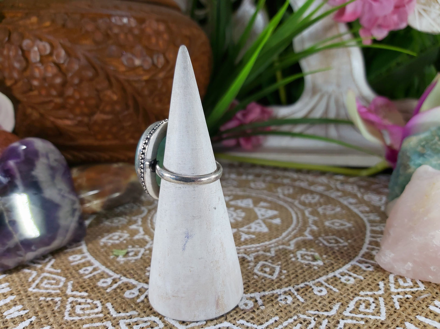 Aquamarine Serenity Ring Size US 9 (E610)