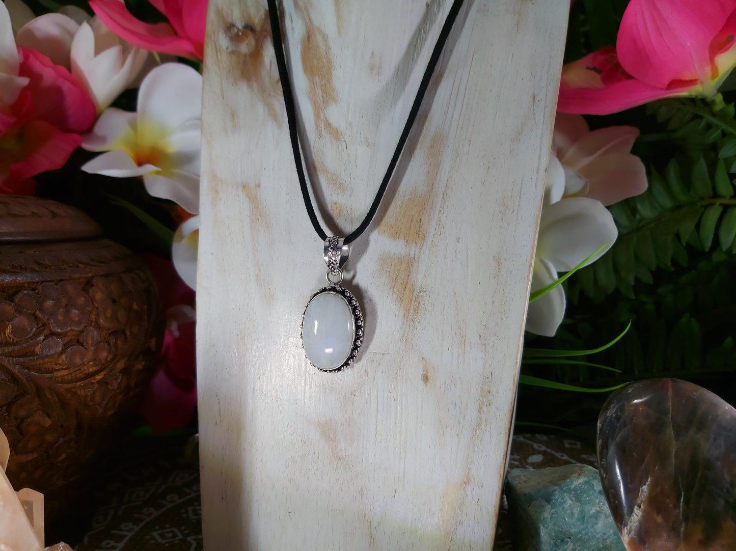 Rainbow Moonstone Pendant (E644)