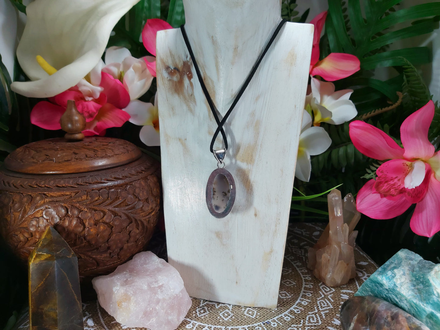 Dendritic Opal Hope Pendant (E657)