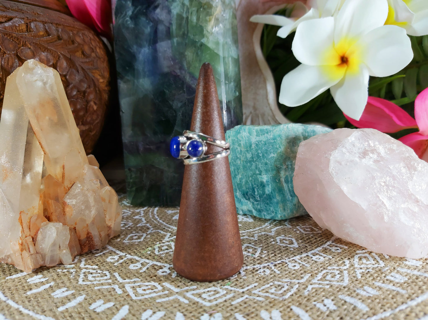 Lapis Lazuli Self Expression Ring Size US 6 (E706)