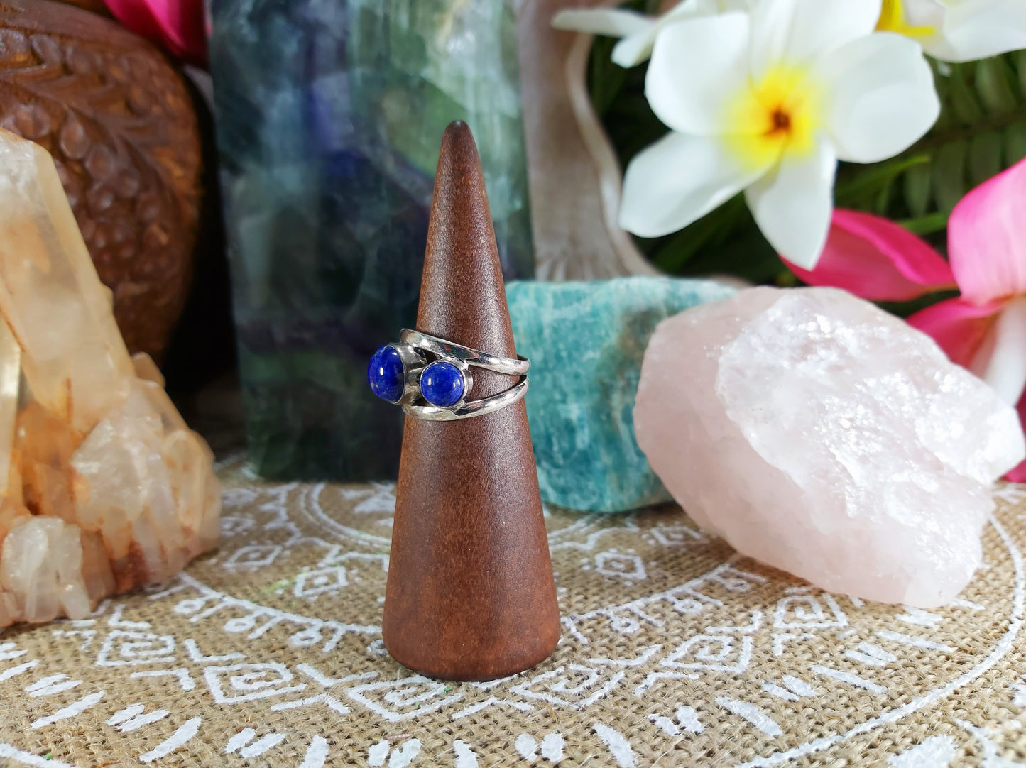 Lapis Lazuli Self Expression Ring Size US 8 (E708)