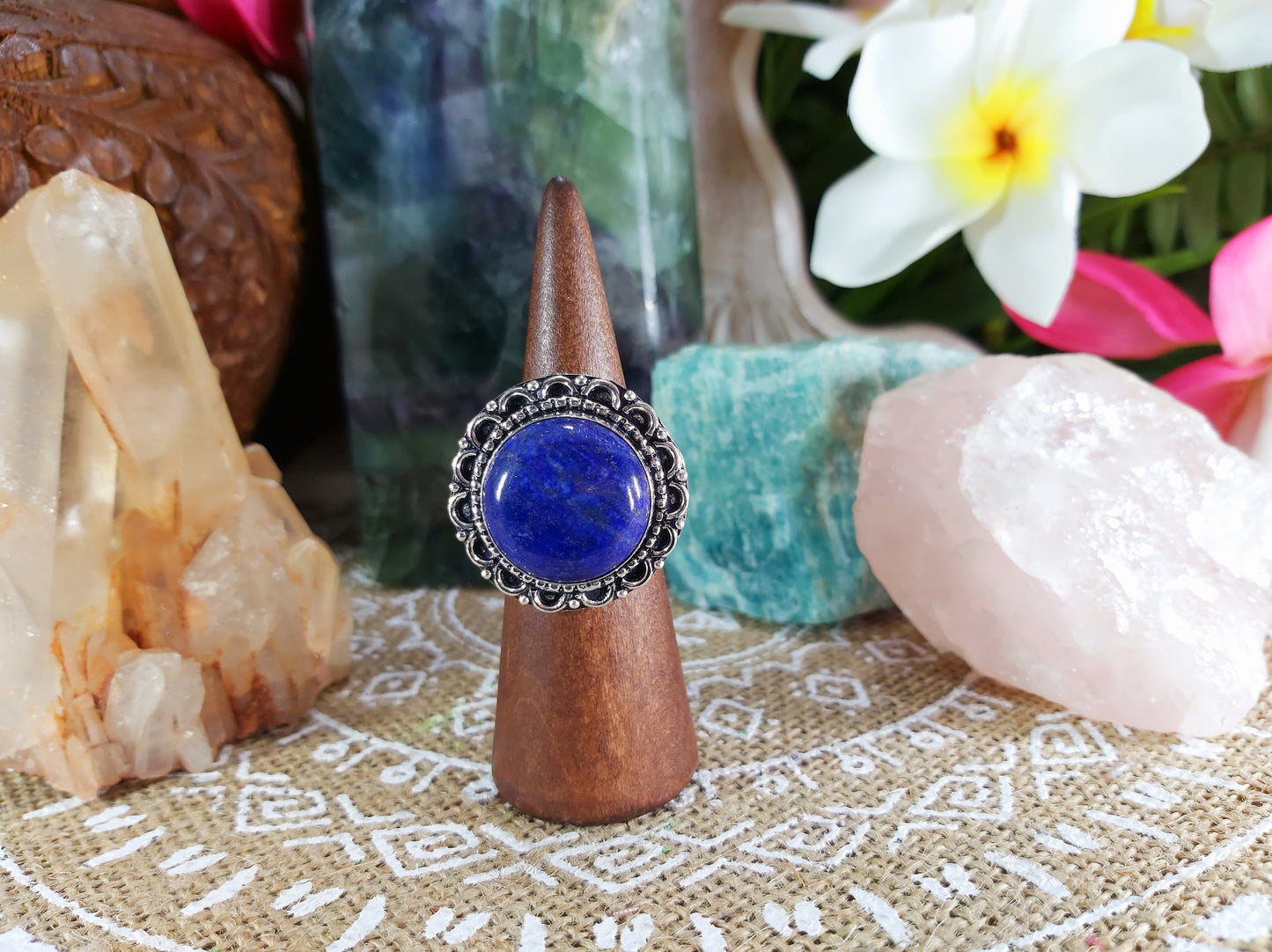 Lapis Lazuli Self Expression Ring Size US 8.5 (E712)