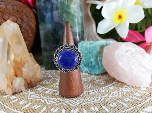 Lapis Lazuli Self Expression Ring Size US 8.5 (E712)