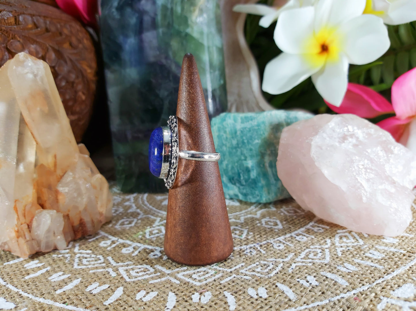 Lapis Lazuli Self Expression Ring Size US 8.5 (E712)