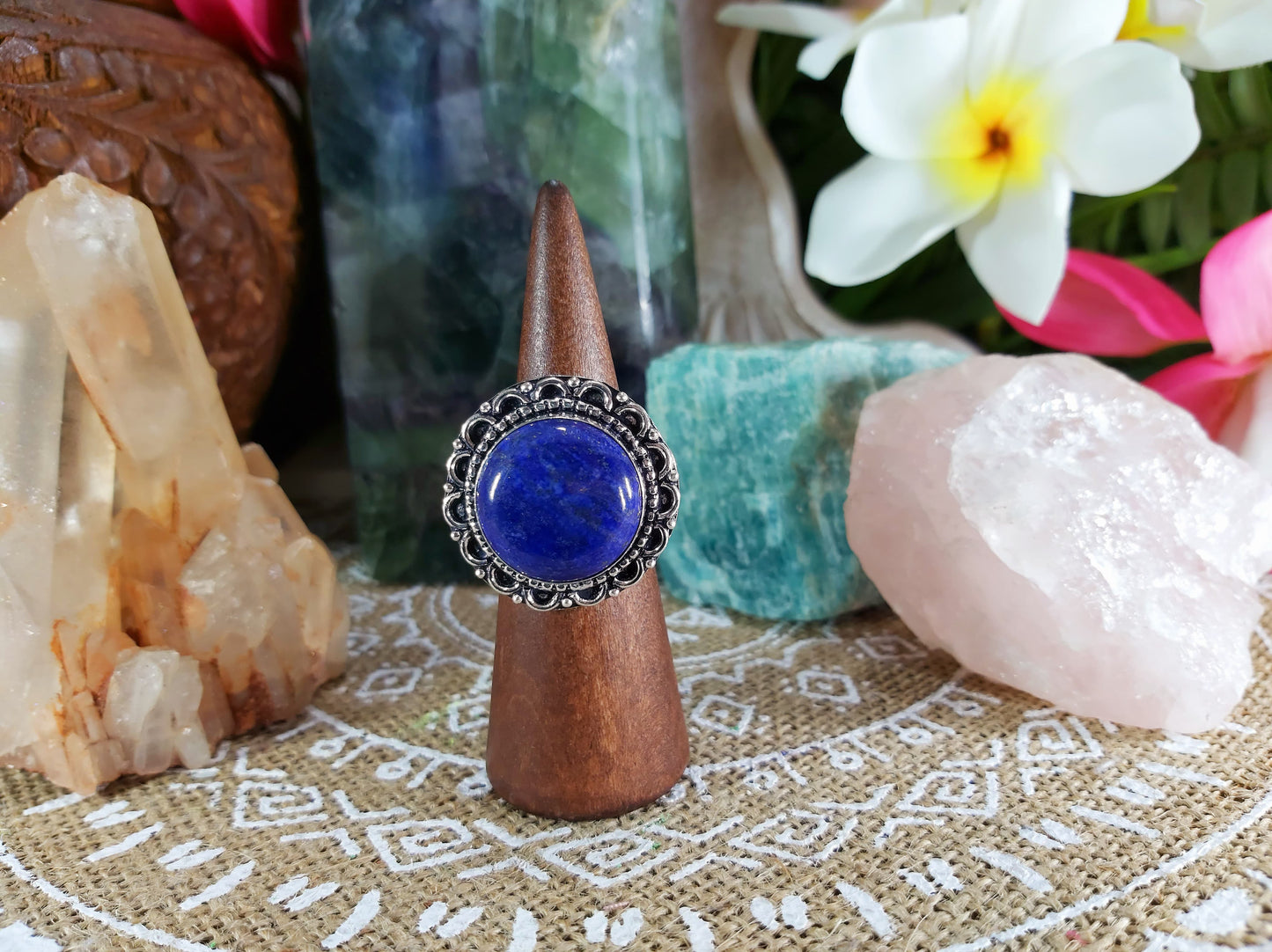 Lapis Lazuli Self Expression Ring Size US 8.5 (E712)