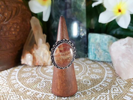 Rhodochrosite Grace Ring Size US 8 (E769)