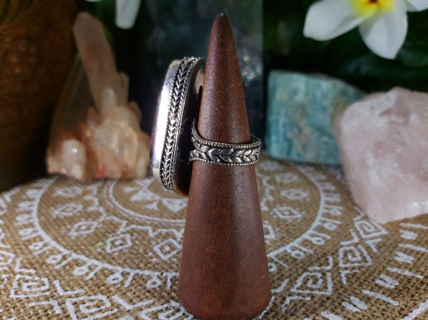 Rhodonite Self-Worth Ring Size US 6 (E786)