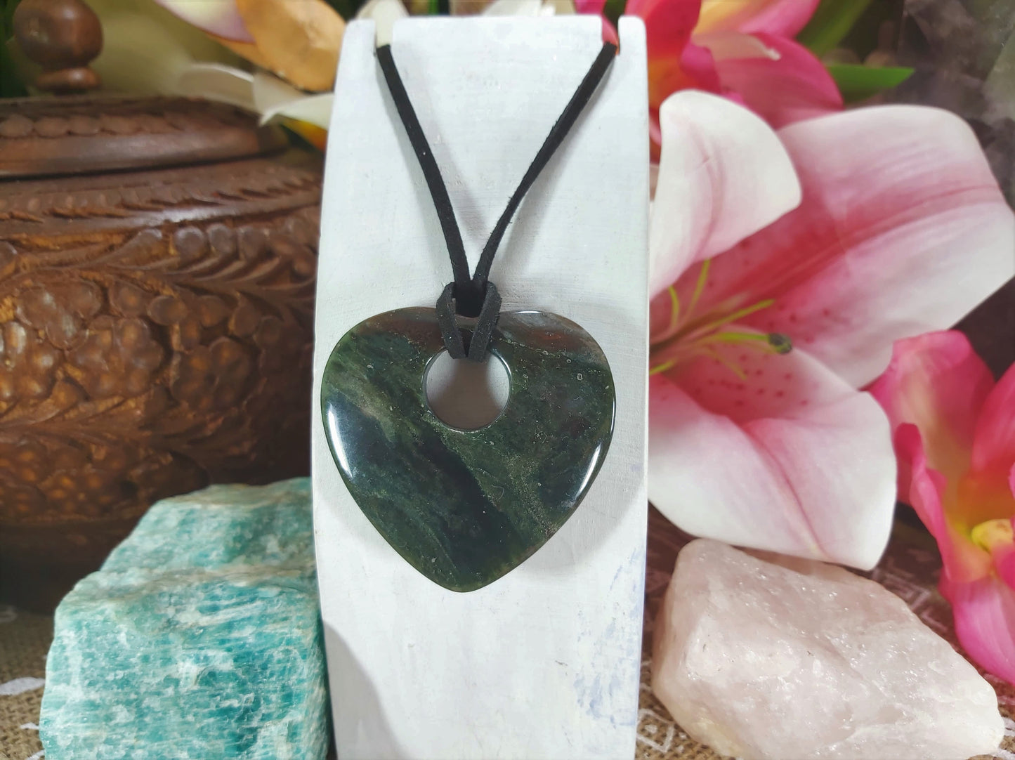 Moss Agate Forgiveness Pendant (E836)