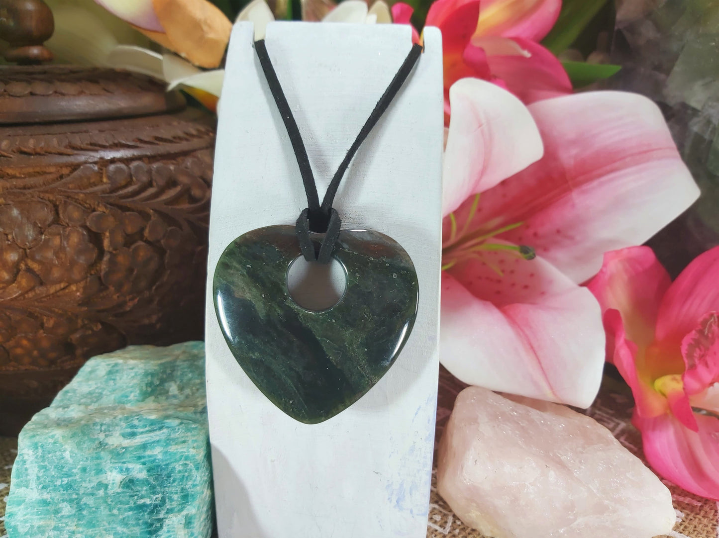 Moss Agate Forgiveness Pendant (E836)