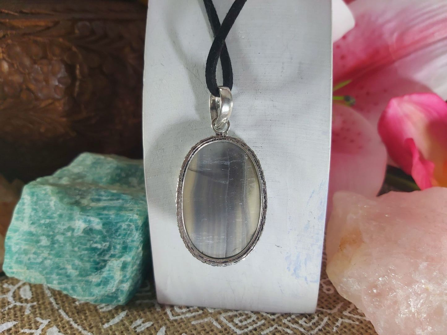 Fluorite Spiritual Growth & Grounding Pendant (E875)