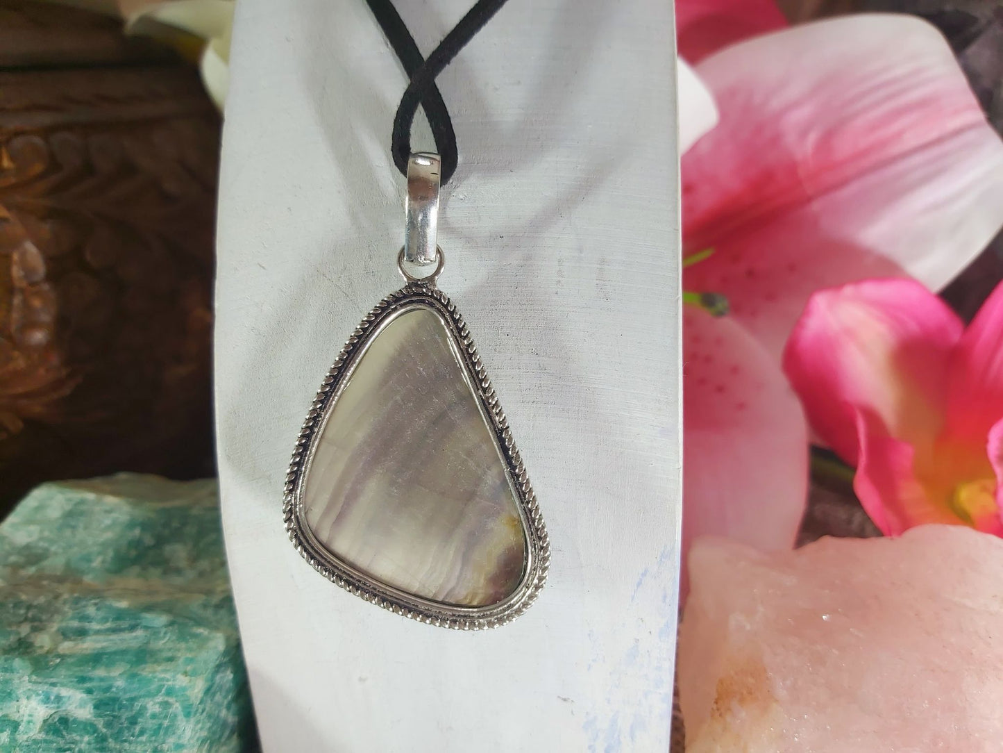 Fluorite Spiritual Growth & Grounding Pendant (E876)