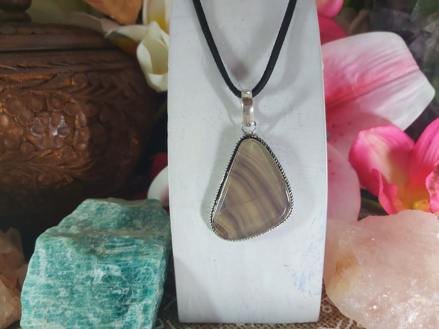 Fluorite Spiritual Growth & Grounding Pendant (E876)