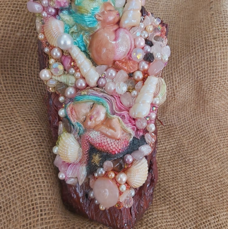 Handmade Crystal Sculpture Decor – Rose Quartz & Smokey Quartz (Deco 3)