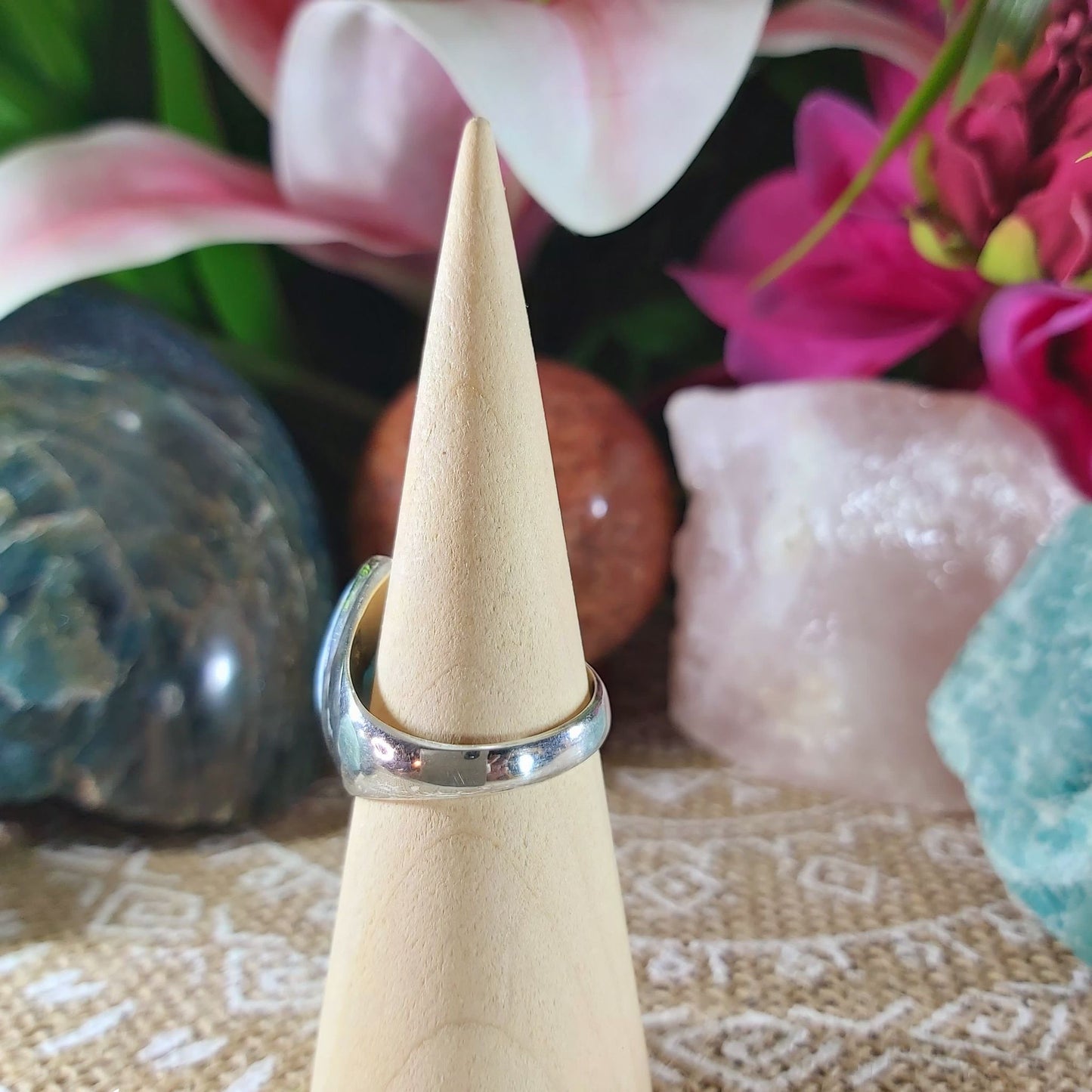 Larimar Emotional Healing Ring Size US 9 (E1050)