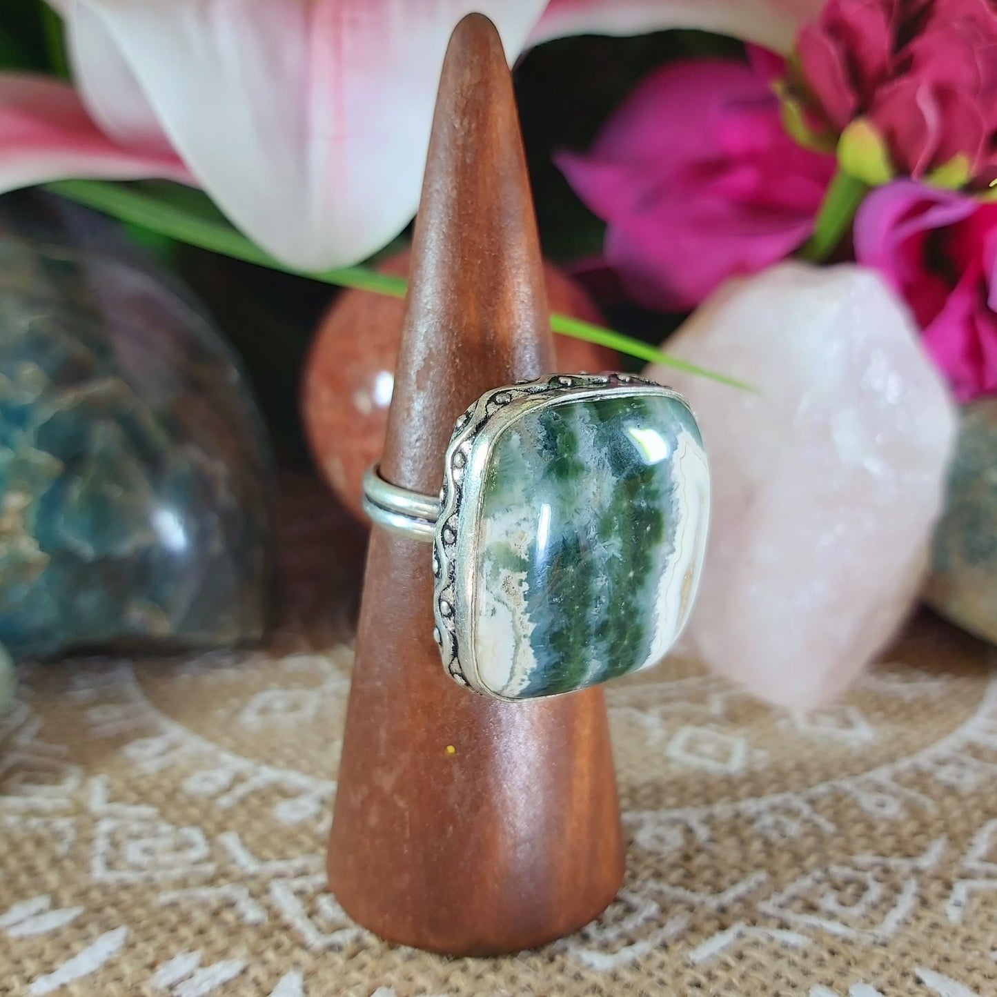 Agate Physical Well Being & Balance Ring US 9.5 (E1232)