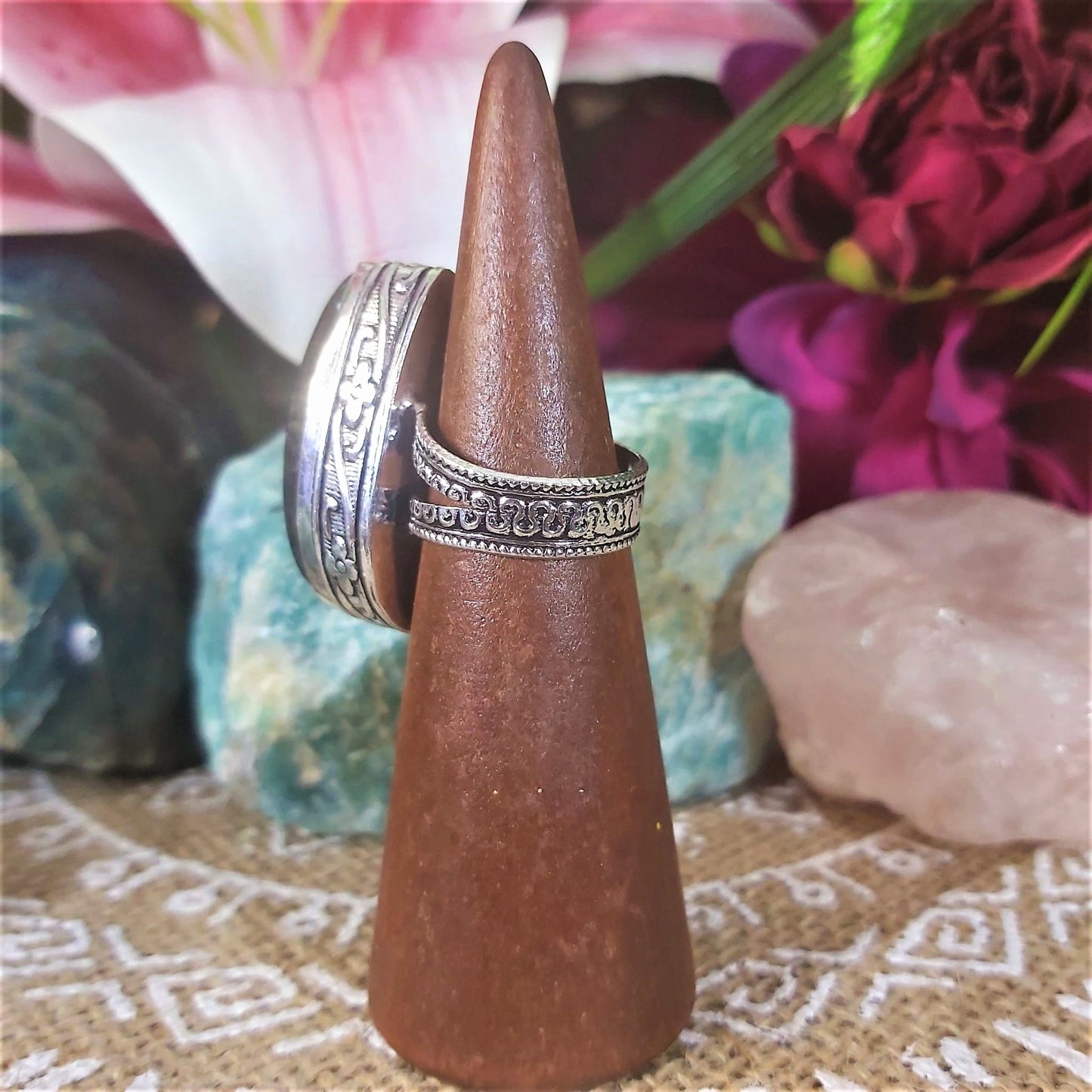 Labradorite Psychic Protection Gemstone Ring US 7 (E1297)