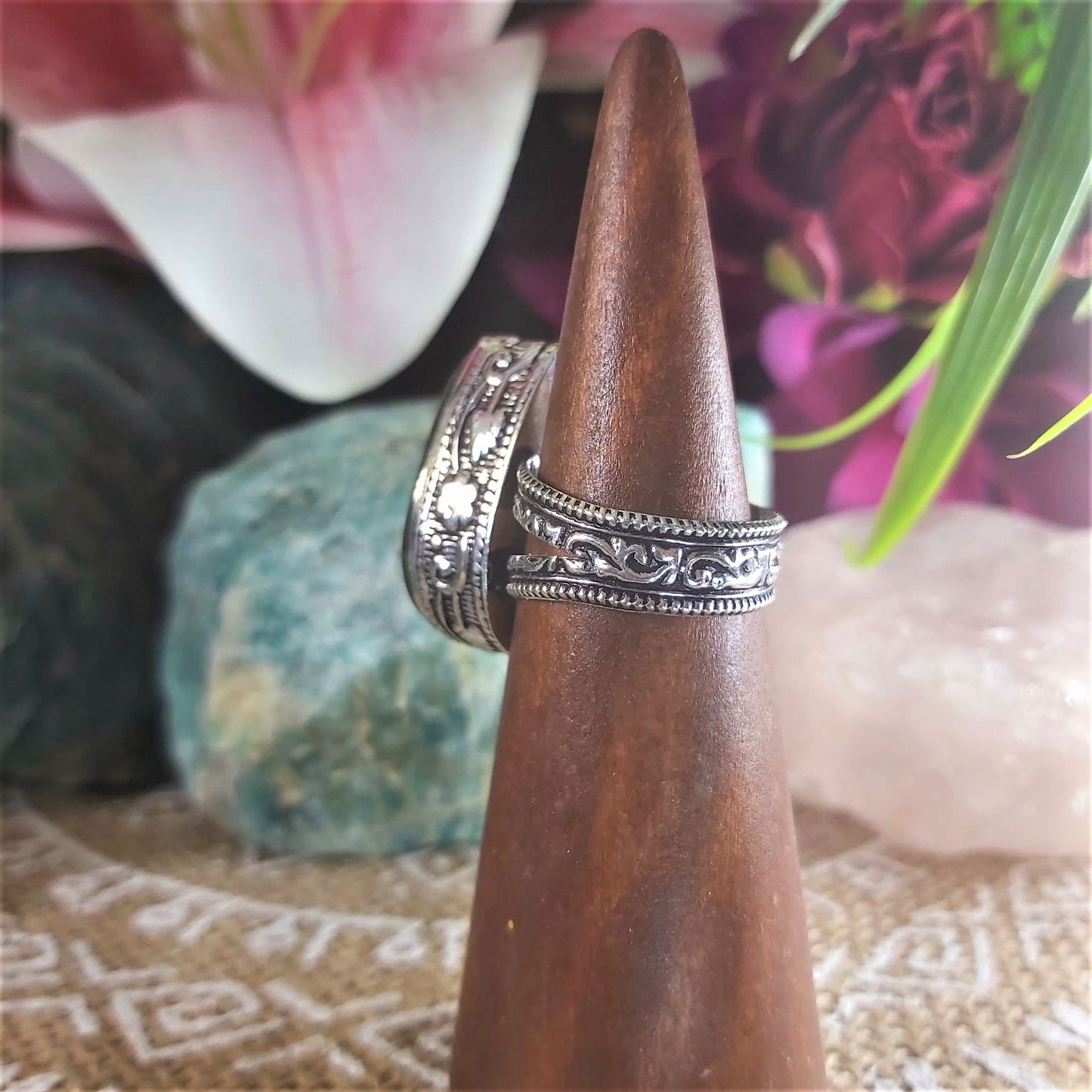 Labradorite Psychic Protection Gemstone Ring US 8 (E1300)