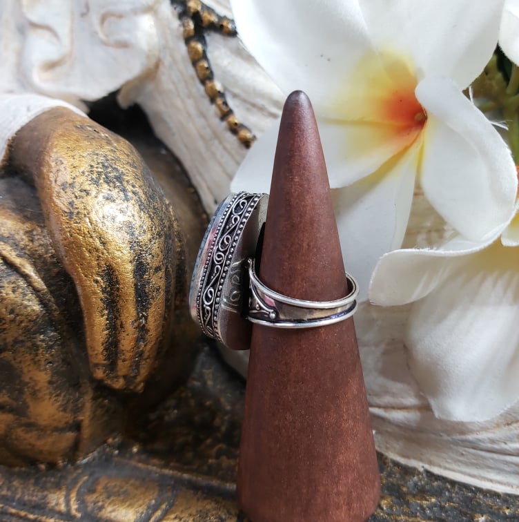 Dendritic Opal Spiritual Growth Ring US 8 (E1727)