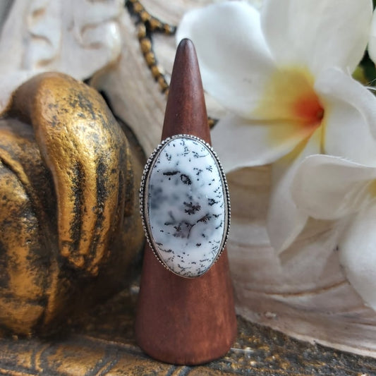 Dendritic Opal Spiritual Growth Ring US 10 (E1734)