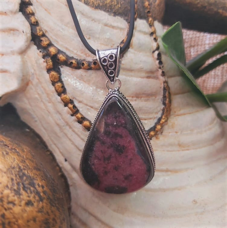 Rhodonite Self Worth Gemstone Pendant (E2106)
