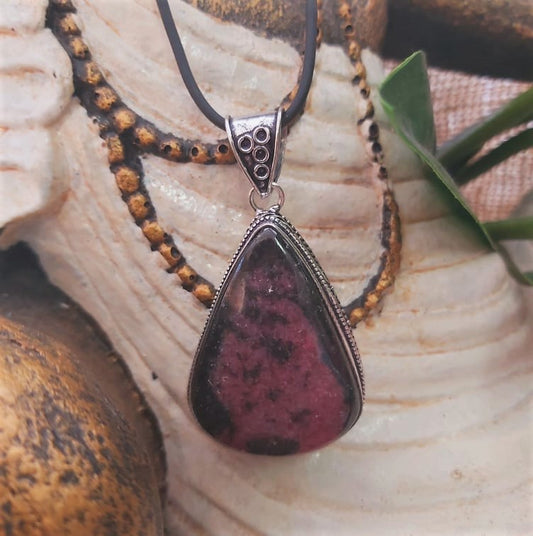 Rhodonite Self Worth Gemstone Pendant (E2106)