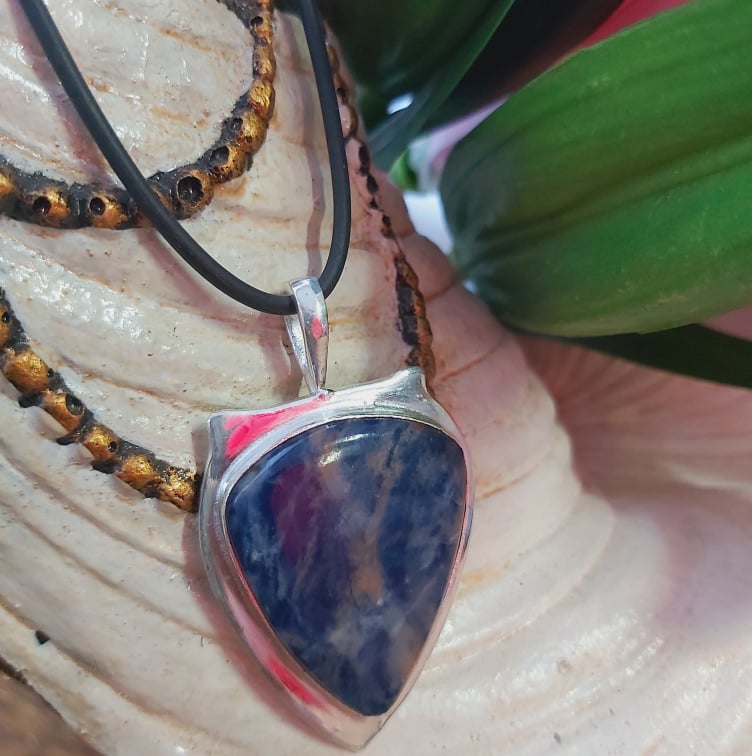 Sodalite Self-Acceptance Gemstone Pendant (E2115)