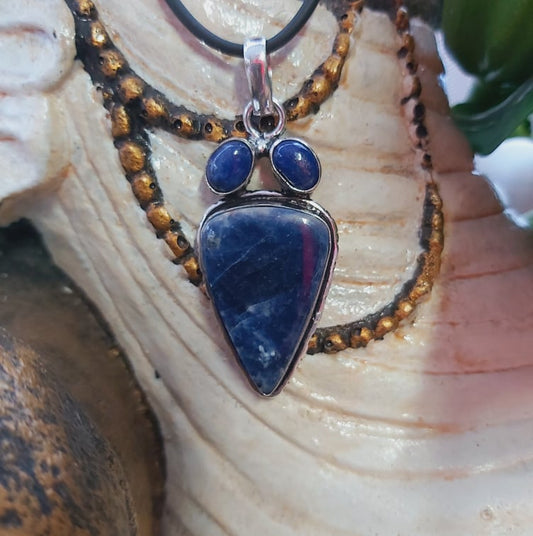 Sodalite Self-Acceptance Gemstone Pendant (E2117)