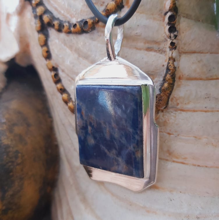 Sodalite Self-Acceptance Gemstone Pendant (E2121)
